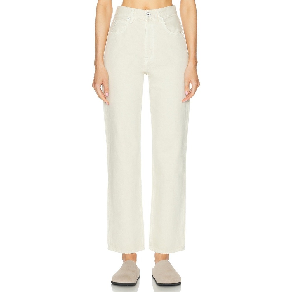 SLVRLAKE London Oyster White Jeans Sz 27 Made in USA High Rise Minimalist Preppy